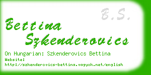 bettina szkenderovics business card